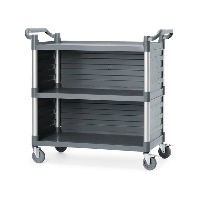 Service Trolley with Side Panels, 3-shelf, 1010x500x(h)960mm