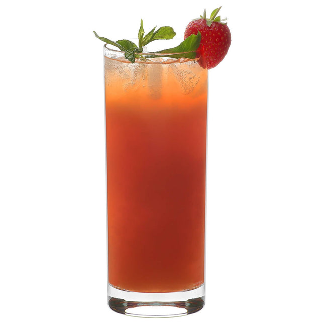 LAV Rotterdam Long Drink Glass 360 ml - Elegant Slim Design That Enhances Drink Color and Drinking Experience