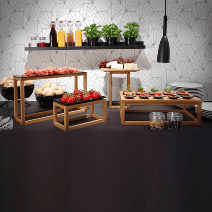 Vetro Glass Tray GN 1 2 Elegant Transparent Buffet Tray For Catering And Restaurant Displays