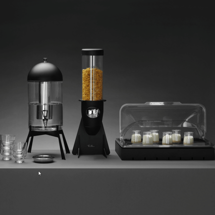 Skiatos Black flake dispenser, 5l, 220x 140 x 635 mm