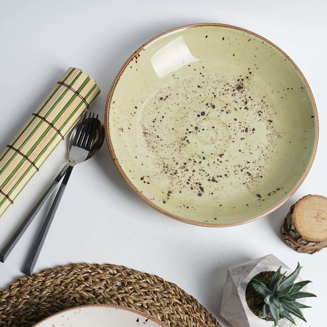 Olive deep coupe plate, 230mm