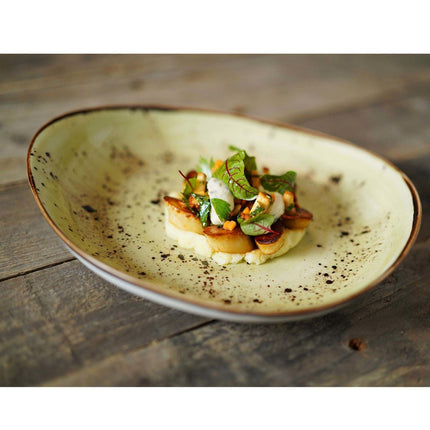 Olive organic shape plate, 350x210mm