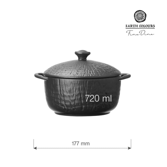 Crust handle tureen with lid, 140mm