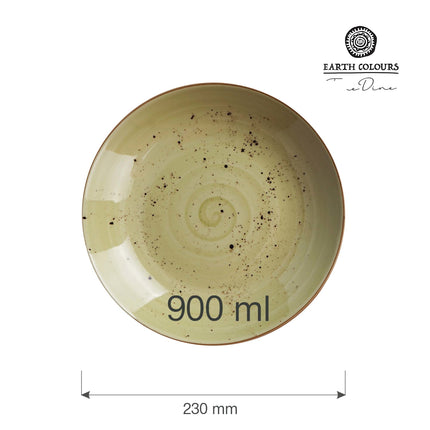 Olive deep coupe plate, 230mm