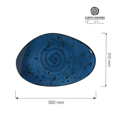 Iris organic shape plate, 350x210mm