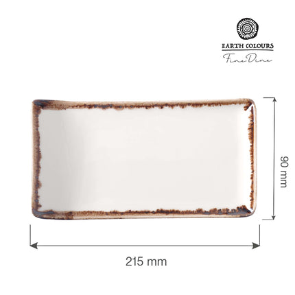 Vanilla serving plate, 215x90mm