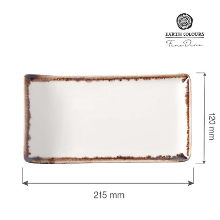 Vanilla serving plate, 215x120mm