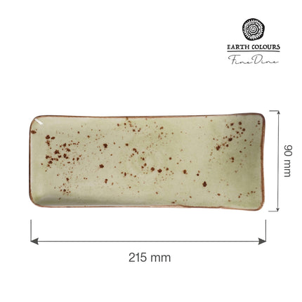 Olive serving plate 90mm, 215x90mm