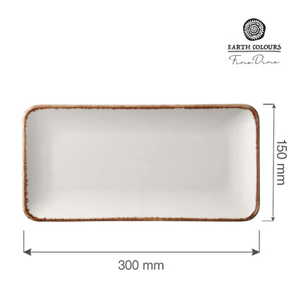 Vanilla rectangular plate, 300x150mm