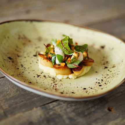 Olive rectangular plate, 300x150mm