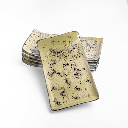 Olive rectangular plate, 300x200mm