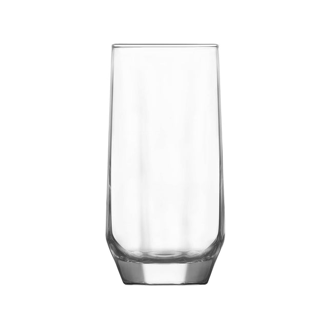 LAV Riga Long Drink Glass - 385ml Slim Ergonomic Design for Cocktails and Refreshments
