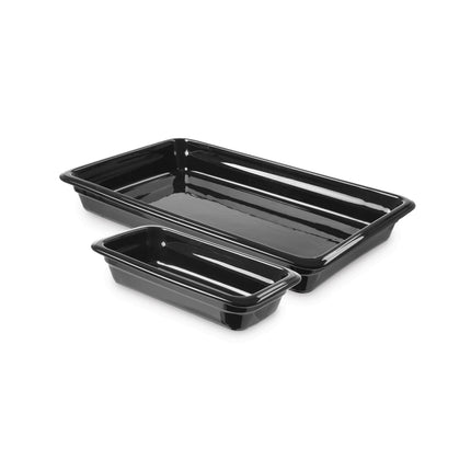 Porcelain GN 1/2 container, black, 330x260x(h)65mm