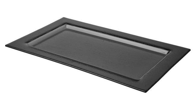Vetro Black Glass Tray GN 1/1 - Elegant Buffet Presentation For Restaurants And Events