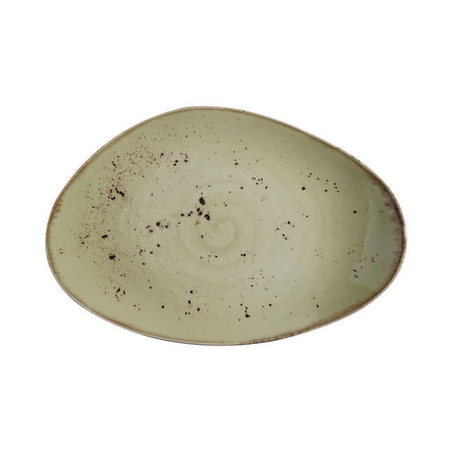 Olive organic shape plate, 350x210mm
