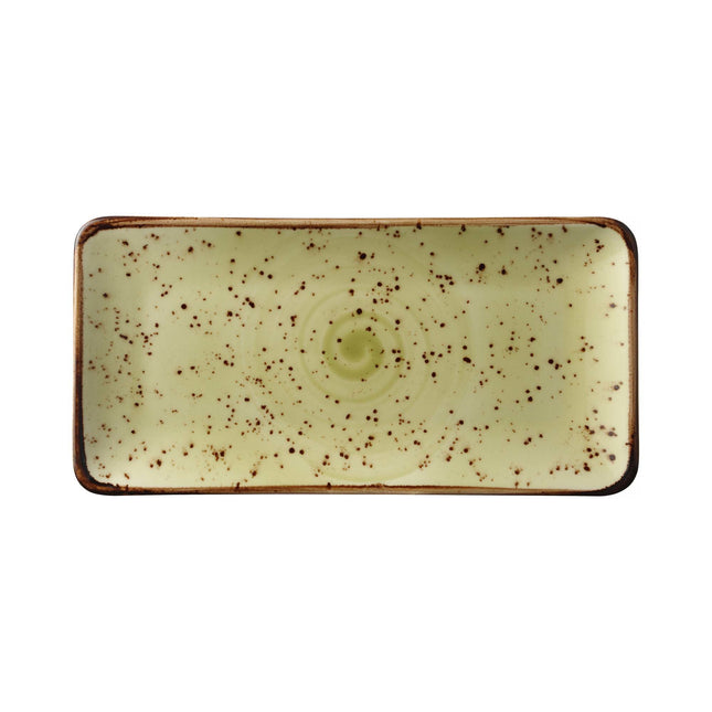 Olive rectangular plate, 300x150mm