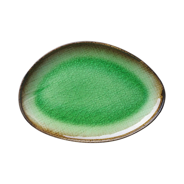 Beryl organic shaped plate, 270x190mm