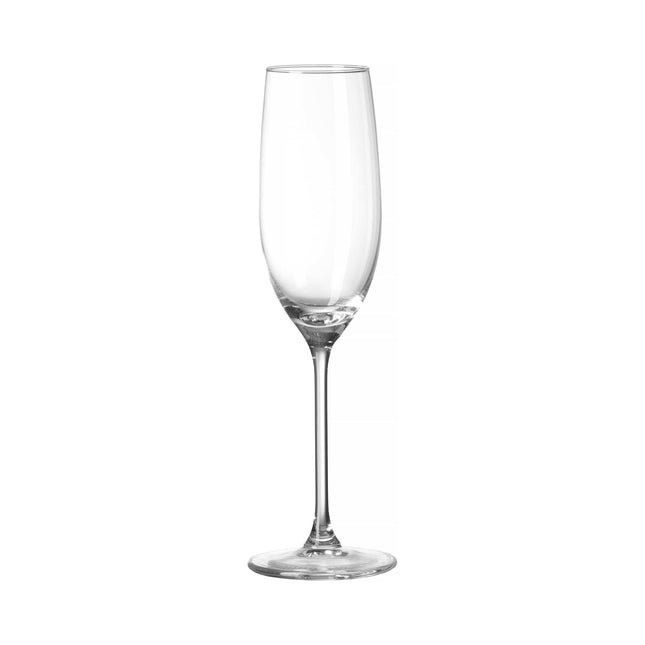 Cantare Flute Glass 210ml - Elegant Slim Stem With Laser Cut Edge Enhancing Taste And Comfort
