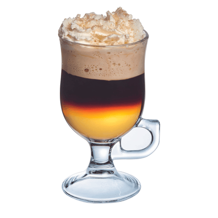 Emerald Isle Irish Coffee Glass 240ml - Tall Latte Glass for Layered Coffee Creations