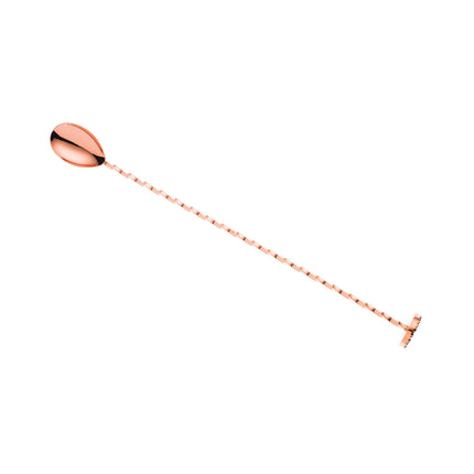 Bar spoon with muddler, 300mm, copper plated, Barfly