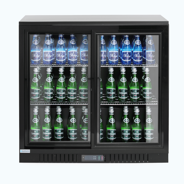 CANDOUR bar cooler 188L with sliding door, 900x520x(H)835, black
