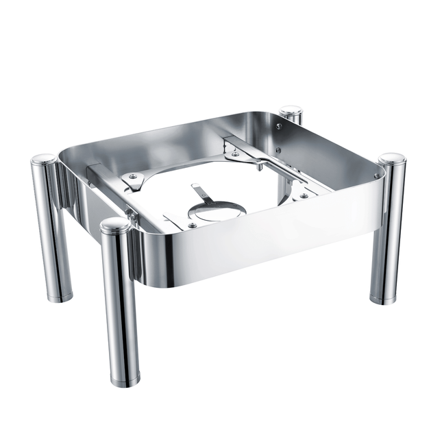 Madeira De Luxe Frame for Induction Chafing Dish GN 2/3 with Glass Lid - Robust Design and Slow-Close Lid